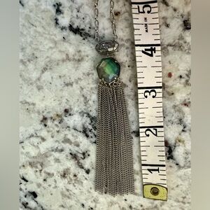 Kendra Scott Tae pendant with gun metal druzy